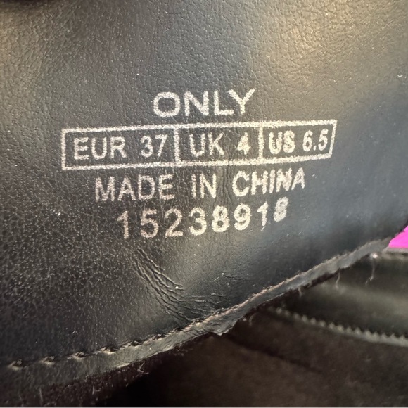 ONLY Black Studded Buckle Ankle Boots Size 6.5 - Picture 5 of 6